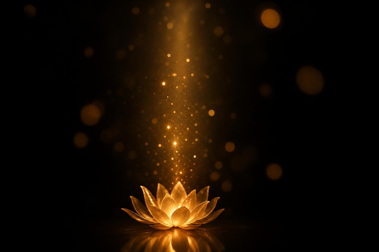 Golden spiritual atmosphere